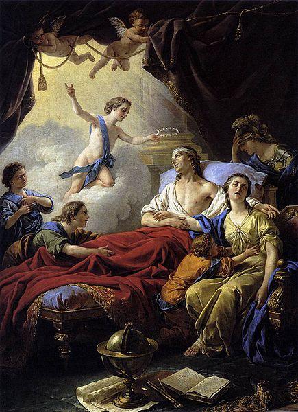 Louis Jean Francois Lagrenee Allegory on the Death of the Dauphin oil painting image